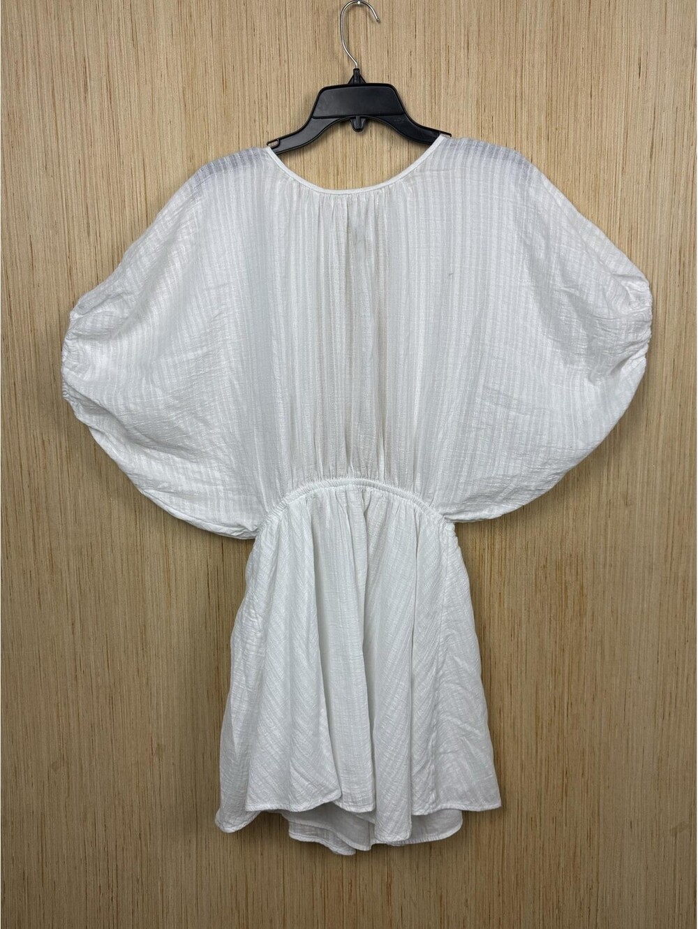 Aerie Dress Womens Medium White Striped Tassel Tie Back Lined Boho Beach Summer
